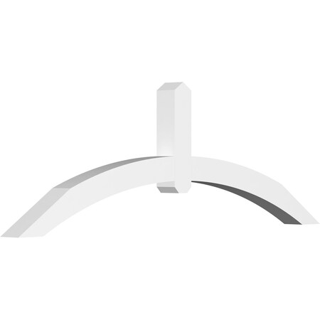 Ekena Millwork Archdale Architectural Grade PVC Gable Bracket, 72"W x 24"H x 4"D x 4"F, 8/12 Pitch GBP072X24X0404ARC00